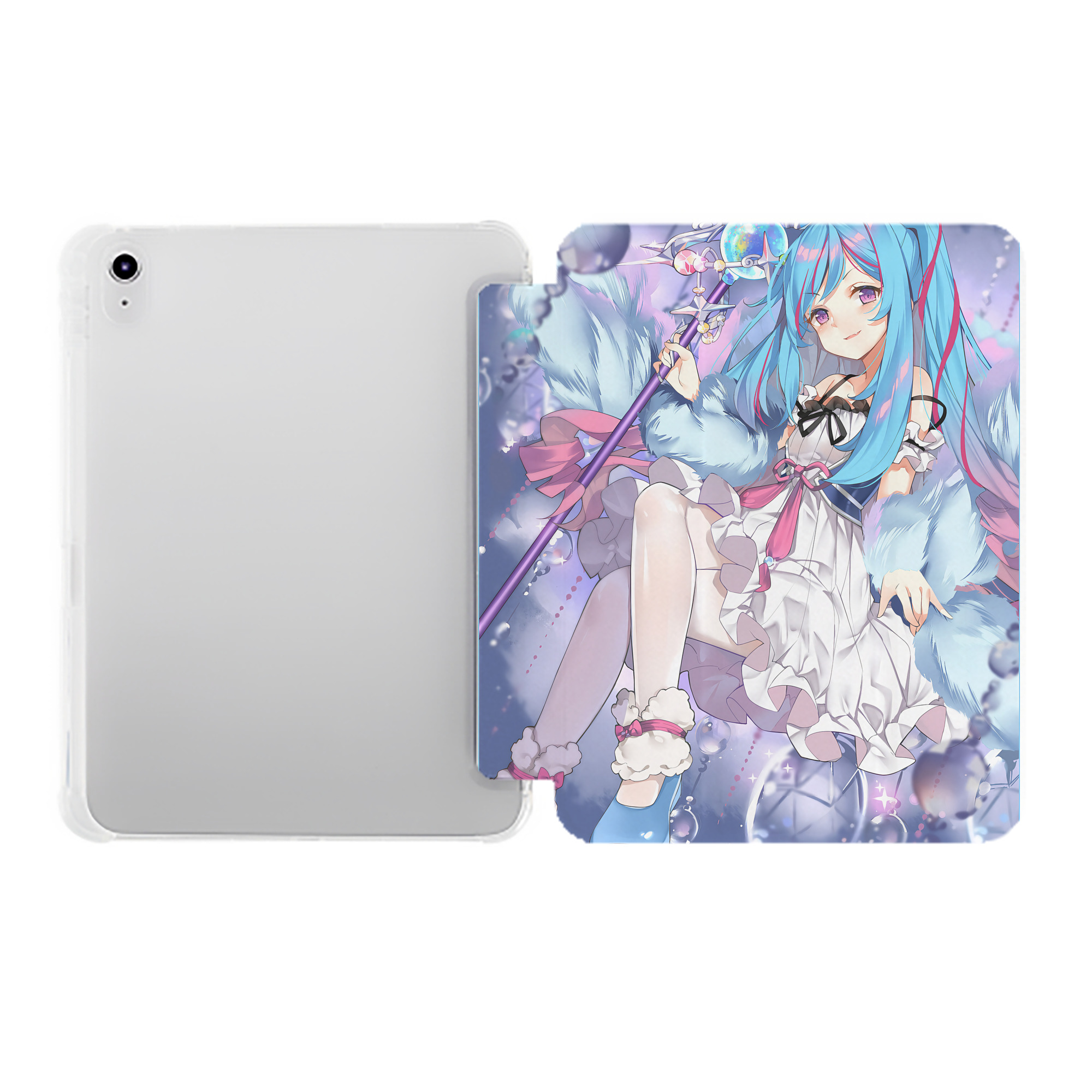 （画像用） 遊☆戯☆王 Yu-Gi-Oh! IPad ケース ペン収納付き 三つ折りスタンド PUレザー×シリコン 対応機種9.5/10.5/10.9インチ